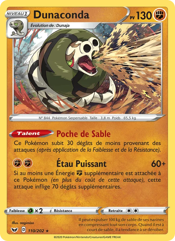 Dunaconda · Épée et Bouclier 110/202