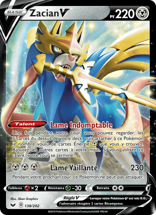 Zacian V · Épée et Bouclier 138/202