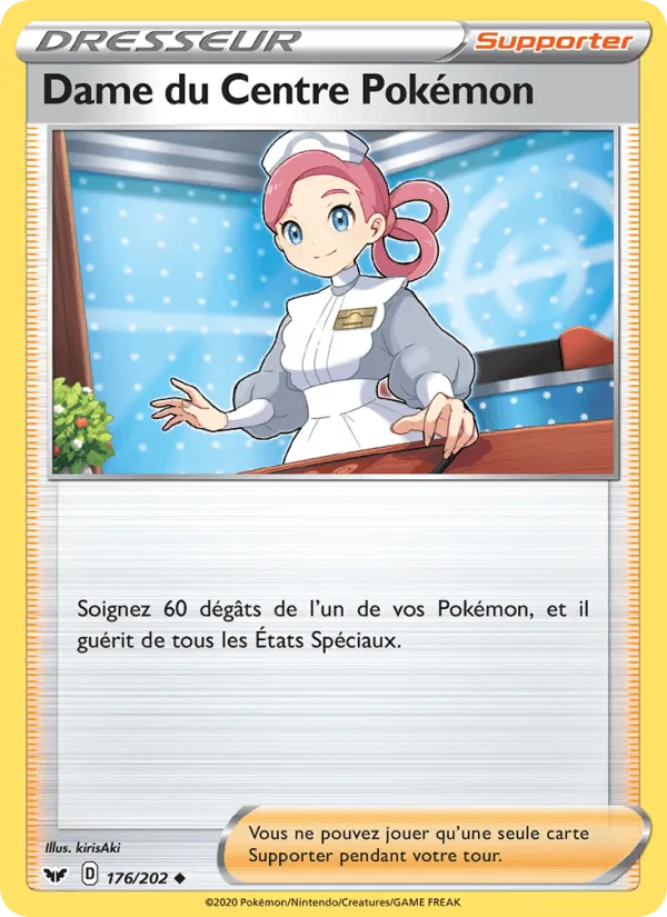 Dame du Centre Pokémon · Épée et Bouclier 176/202