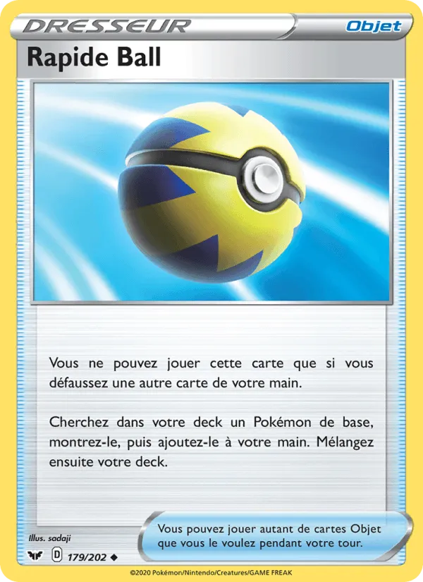 Rapide Ball · Épée et Bouclier 179/202