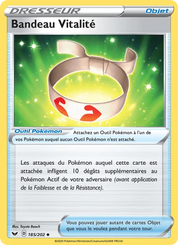 Bandeau Vitalité · Épée et Bouclier 185/202