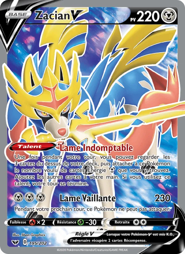 Zacian V · Épée et Bouclier 195/202