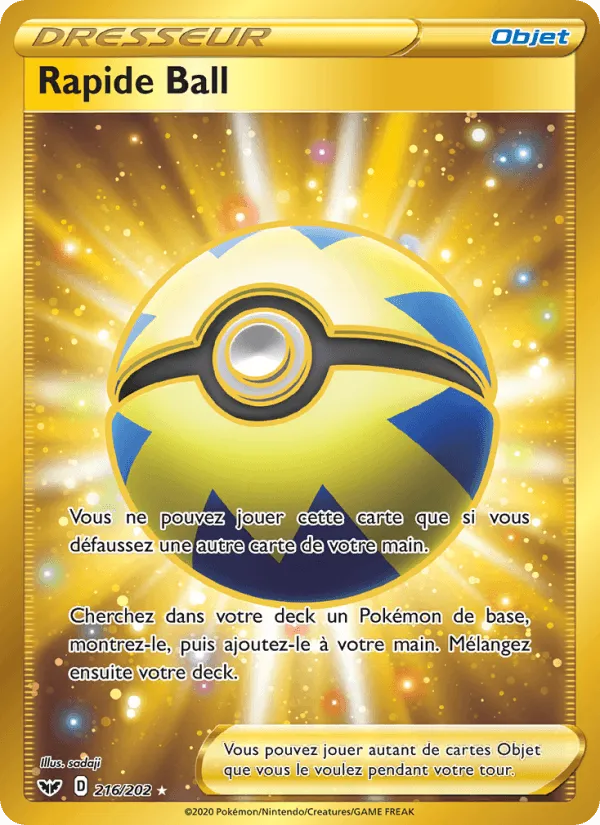 Rapide Ball · Épée et Bouclier 216/202