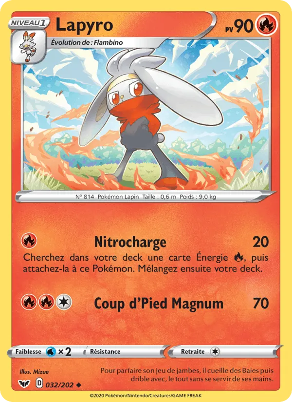 Lapyro · Épée et Bouclier 32/202