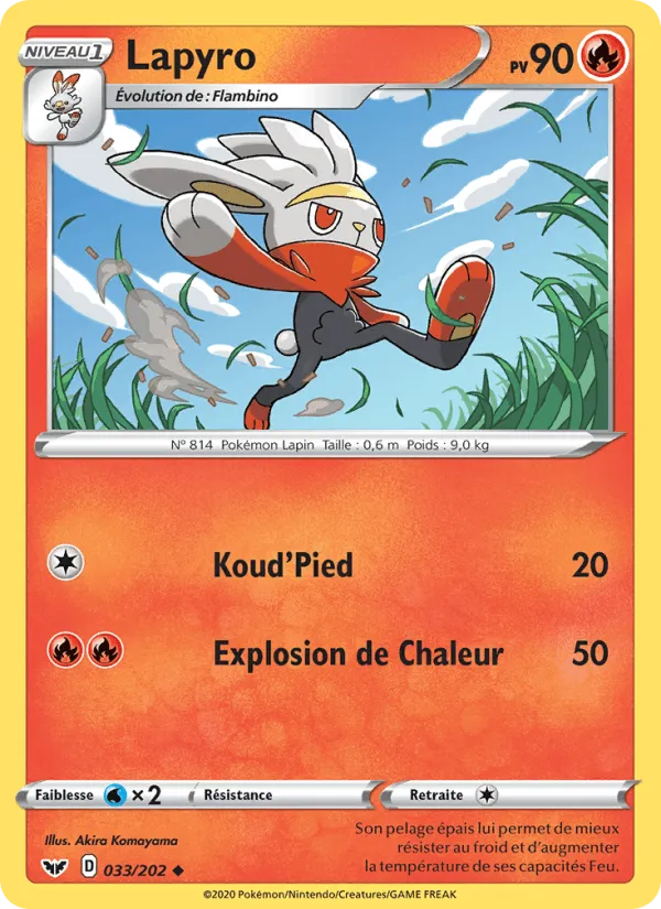 Lapyro · Épée et Bouclier 33/202