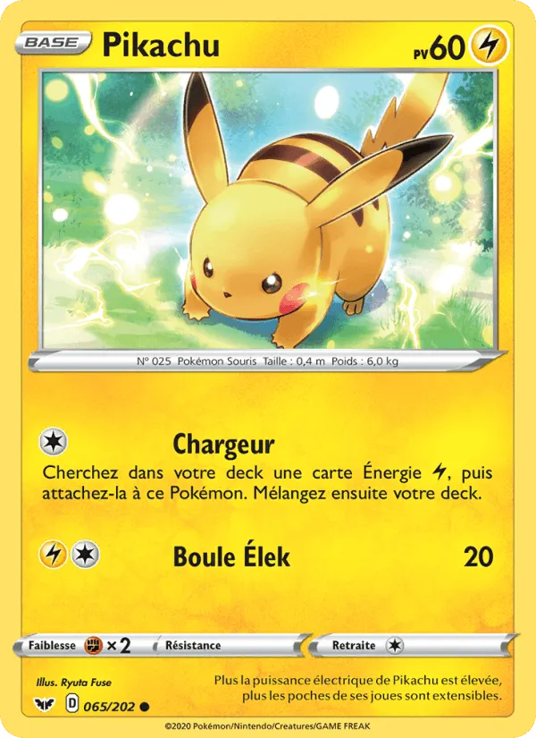 Pikachu · Épée et Bouclier 65/202
