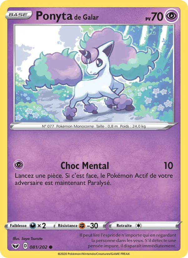 Ponyta de Galar · Épée et Bouclier 81/202