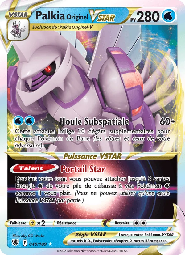 Palkia Originel VSTAR · Astres Radieux 040/189