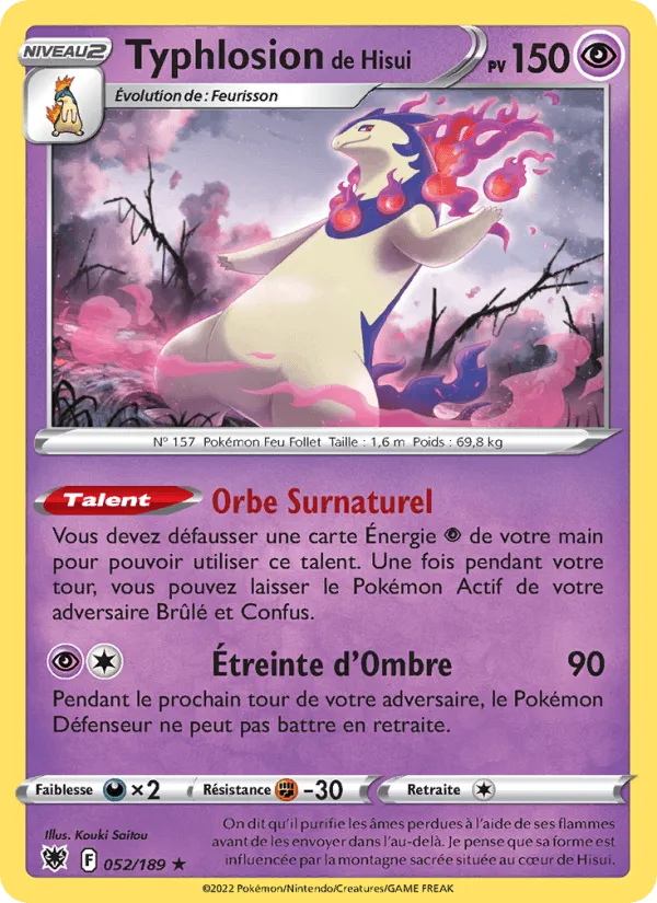 Typhlosion de Hisui · Astres Radieux 052/189
