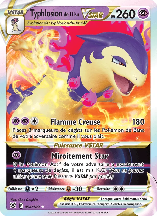 Typhlosion de Hisui VSTAR · Astres Radieux 054/189