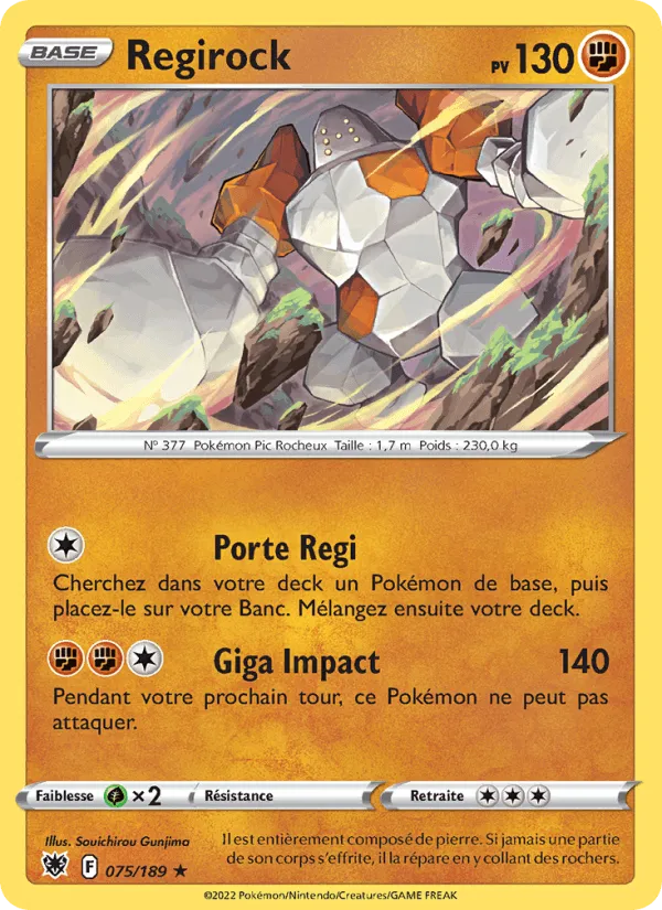 Regirock · Astres Radieux 075/189