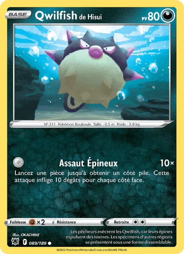 Qwilfish de Hisui · Astres Radieux 089/189