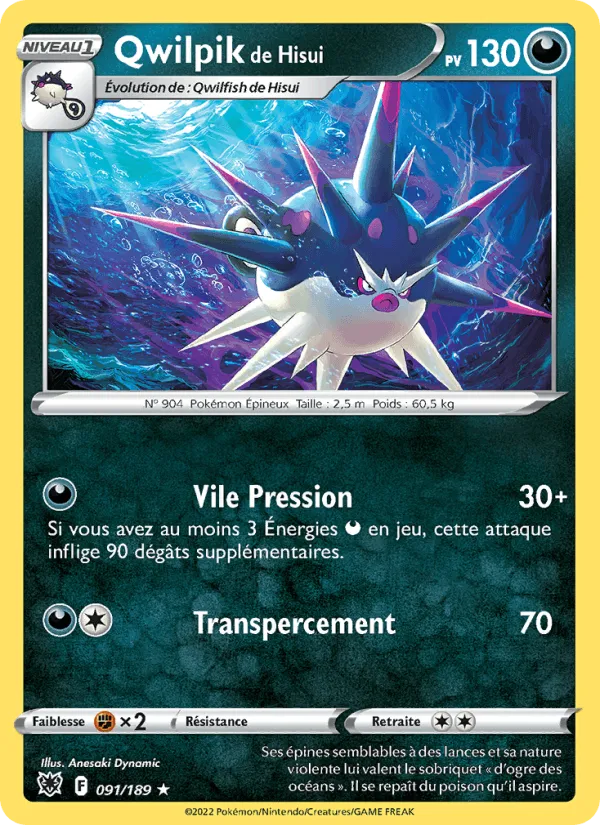 Qwilpik de Hisui · Astres Radieux 091/189
