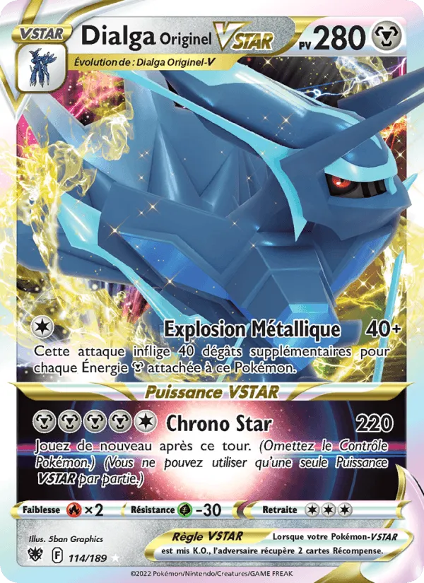 Dialga Originel VSTAR · Astres Radieux 114/189