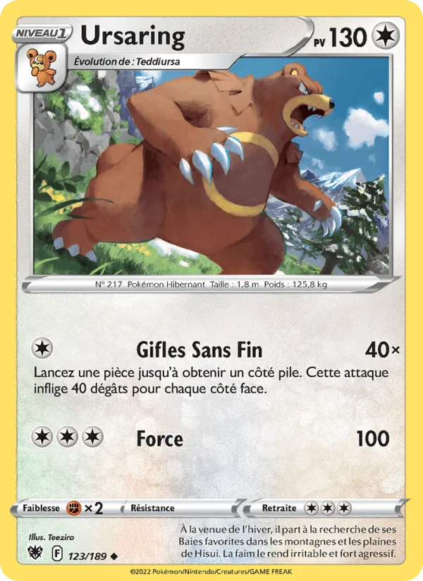 Ursaring · Astres Radieux 123/189