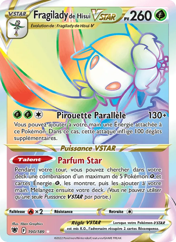 Fragilady de Hisui VSTAR · Astres Radieux 190/189