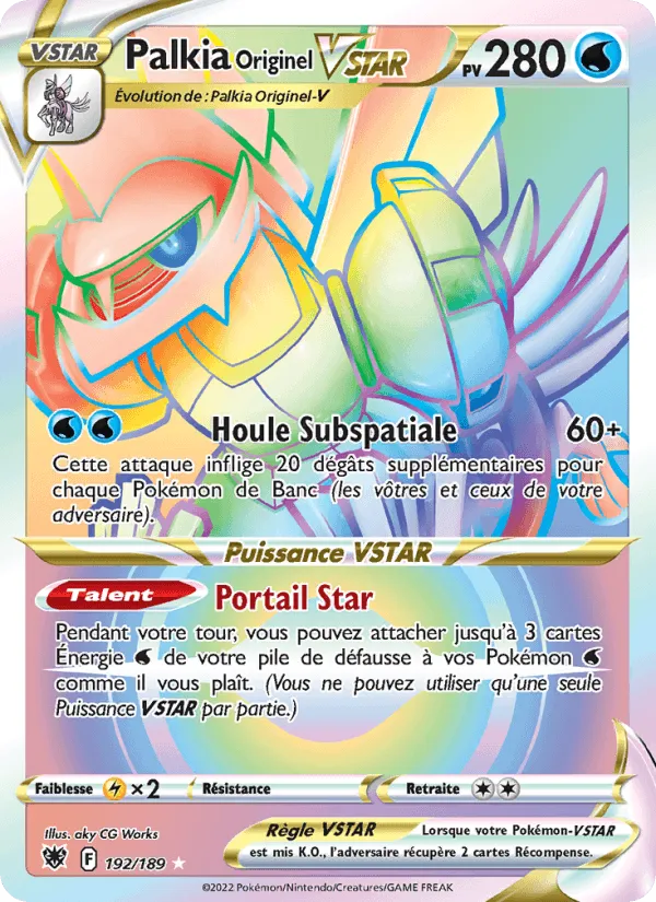 Palkia Originel VSTAR · Astres Radieux 192/189