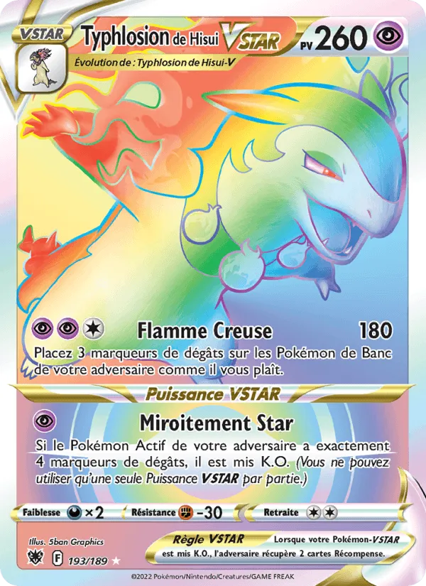 Typhlosion de Hisui VSTAR · Astres Radieux 193/189