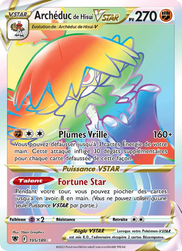 Archéduc de Hisui VSTAR · Astres Radieux 195/189