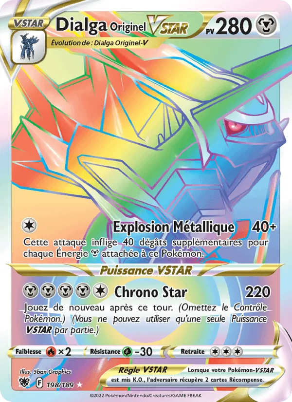 Dialga Originel VSTAR · Astres Radieux 198/189