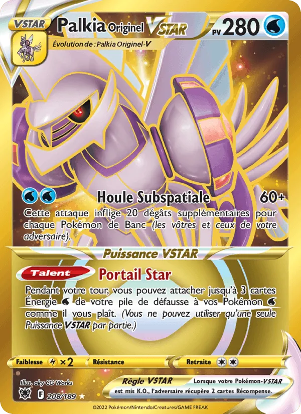 Palkia Originel VSTAR · Astres Radieux 208/189