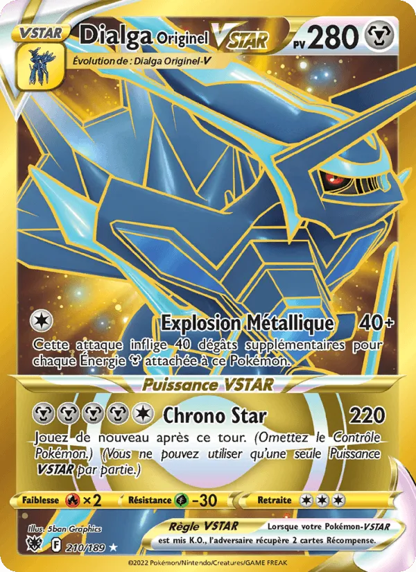 Dialga Originel VSTAR · Astres Radieux 210/189