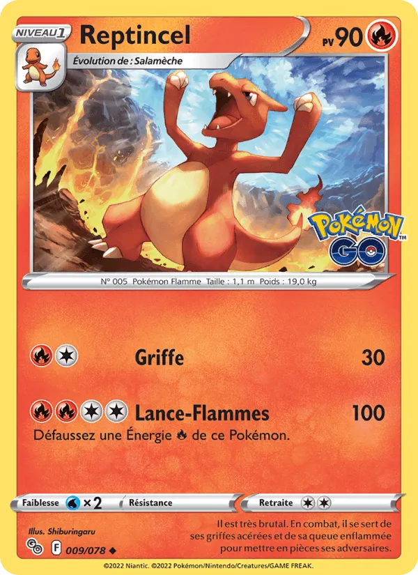 Reptincel · Pokémon GO 009/78
