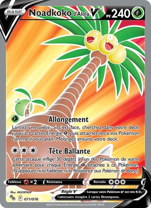 Noadkoko d'Alola V · Pokémon GO 071/78