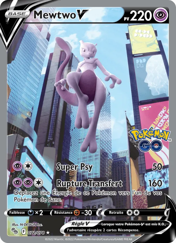 Mewtwo V · Pokémon GO 072/78