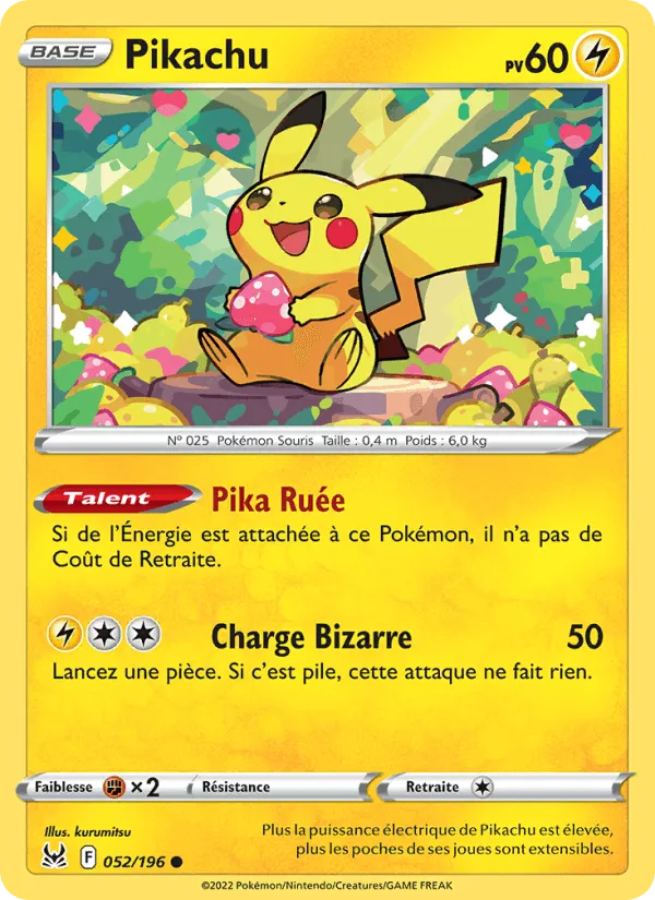 Pikachu · Origine Perdue 052/196