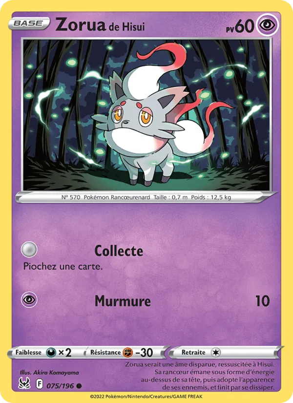 Zorua de Hisui · Origine Perdue 075/196