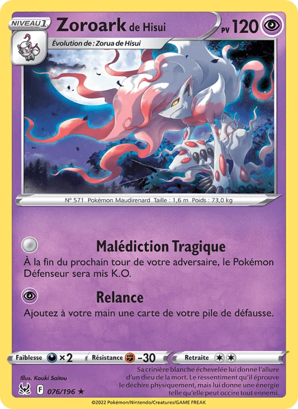 Zoroark de Hisui · Origine Perdue 076/196