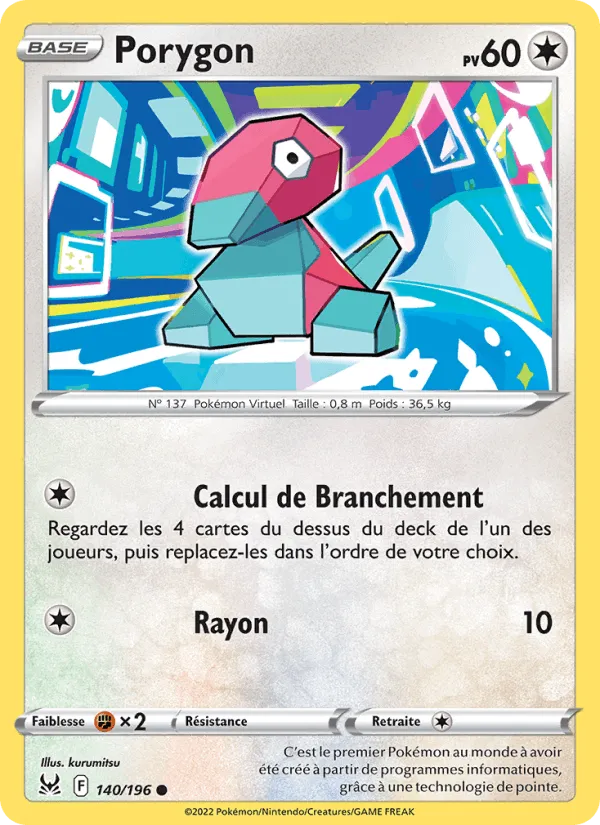 Porygon · Origine Perdue 140/196