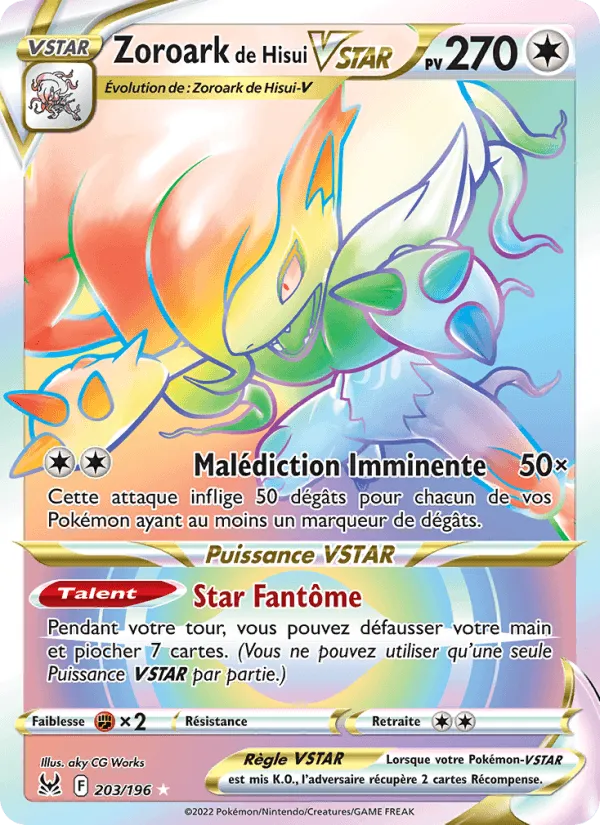 Zoroark de Hisui VSTAR · Origine Perdue 203/196