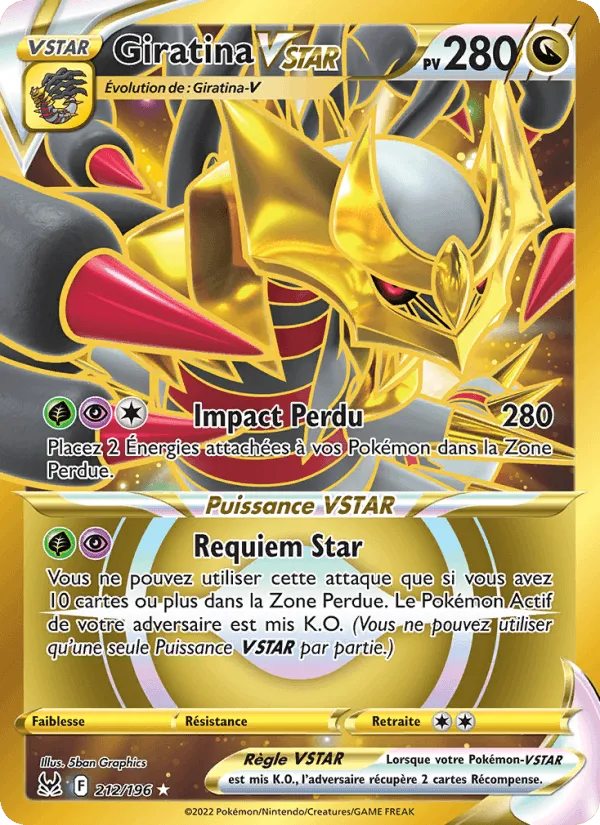 Giratina VSTAR · Origine Perdue 212/196