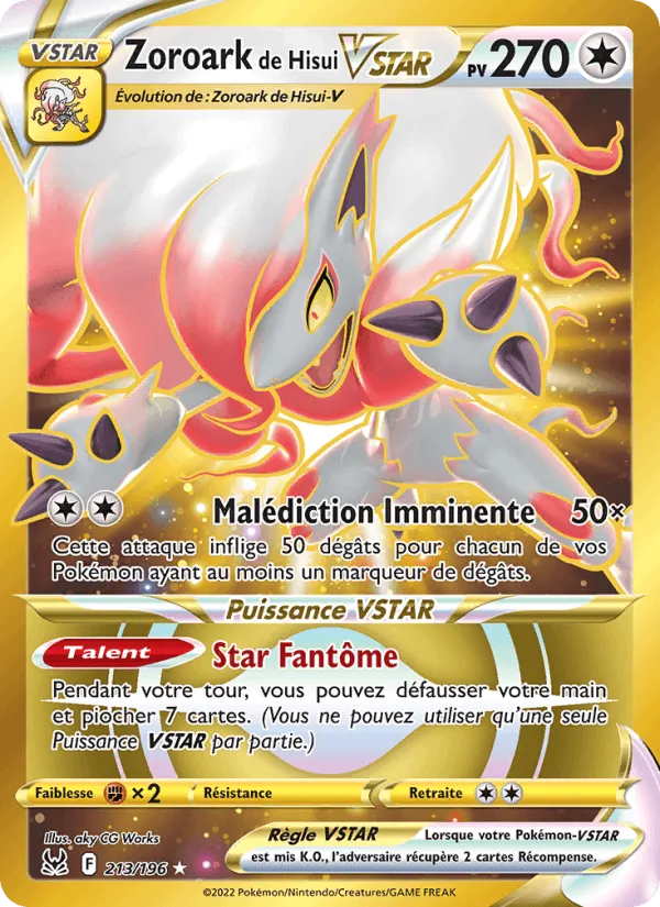 Zoroark de Hisui VSTAR · Origine Perdue 213/196