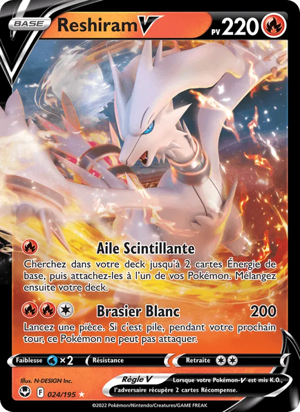 Reshiram V · Tempête Argentée 024/195
