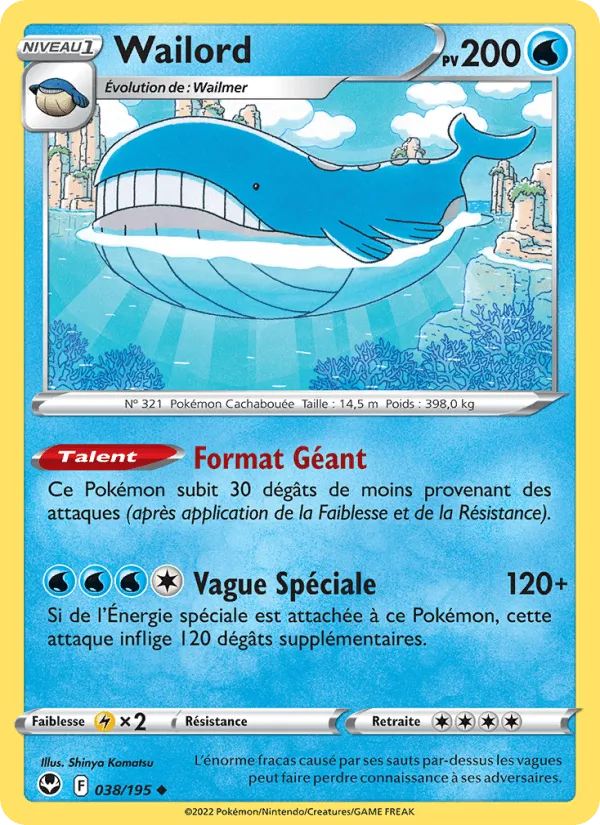 Wailord · Tempête Argentée 038/195