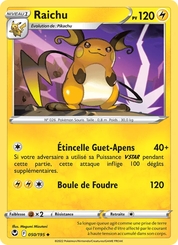 Raichu · Tempête Argentée 050/195