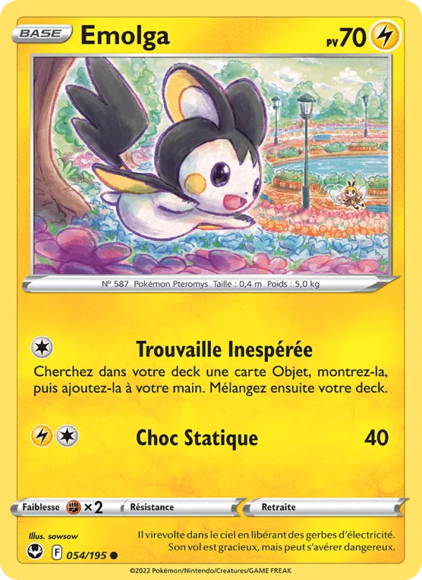 Emolga · Tempête Argentée 054/195
