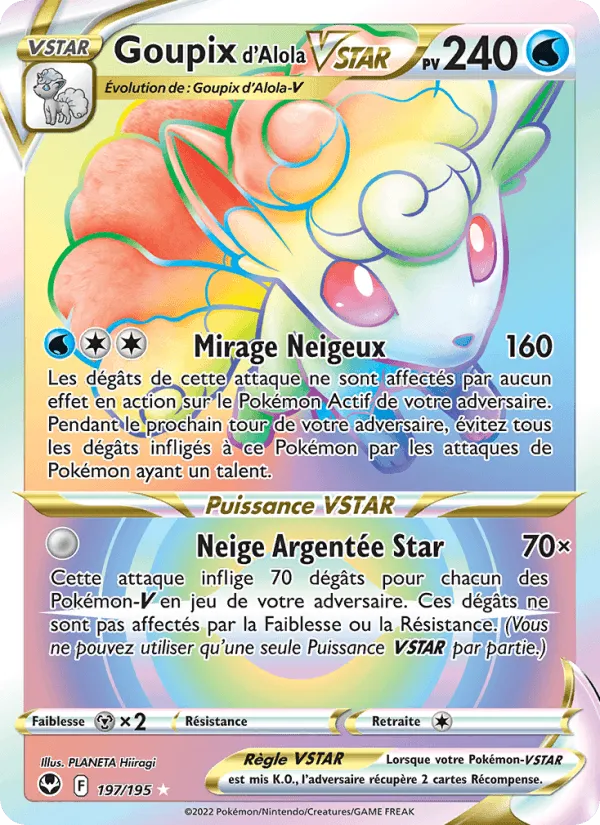 Goupix d'Alola VSTAR · Tempête Argentée 197/195