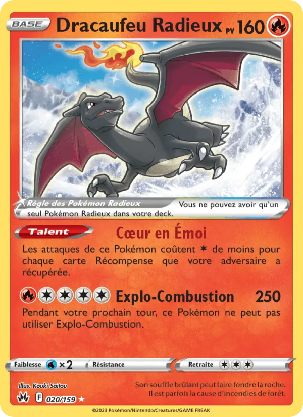 Dracaufeu Radieux · Zénith Suprême 020/159