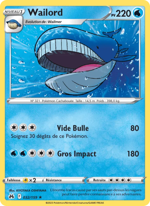 Wailord · Zénith Suprême 032/159