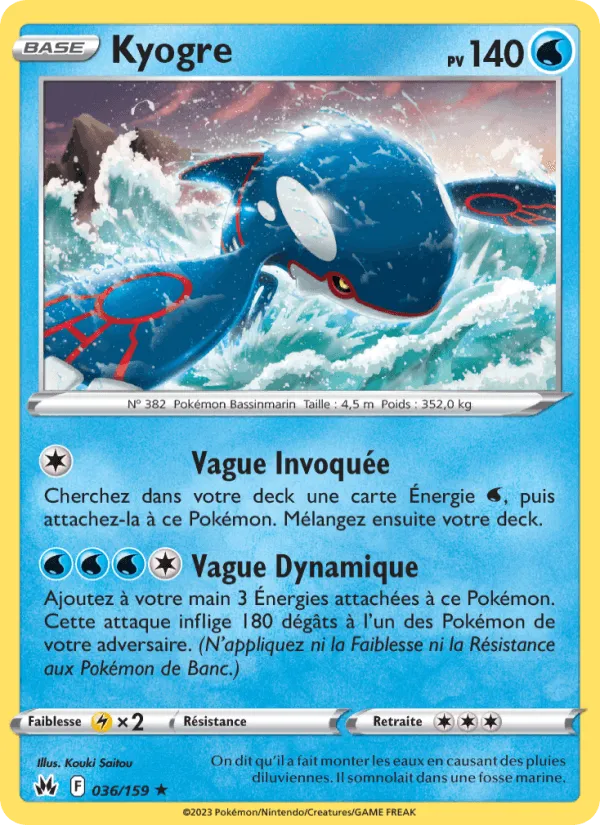 Kyogre · Zénith Suprême 036/159