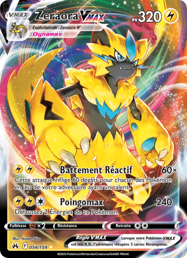 Zeraora VMAX · Zénith Suprême 054/159