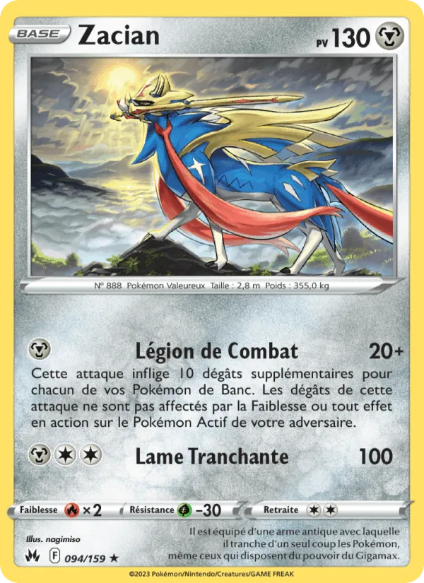 Zacian · Zénith Suprême 094/159