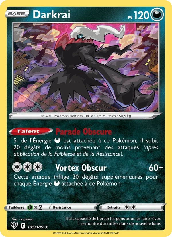 Darkrai · Ténèbres Embrasées 105/189