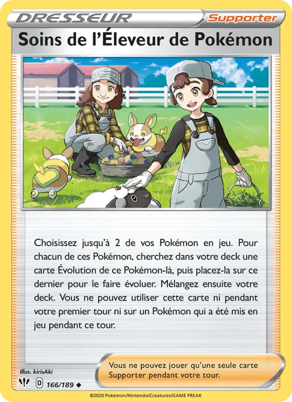 Soins de l'Éleveur de Pokémon · Ténèbres Embrasées 166/189