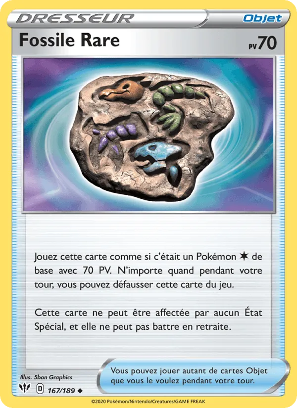 Fossile Rare · Ténèbres Embrasées 167/189