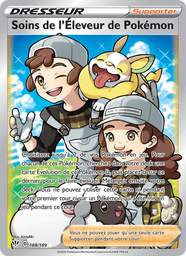 Soins de l'Éleveur de Pokémon · Ténèbres Embrasées 188/189